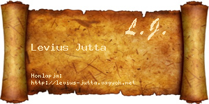 Levius Jutta névjegykártya
